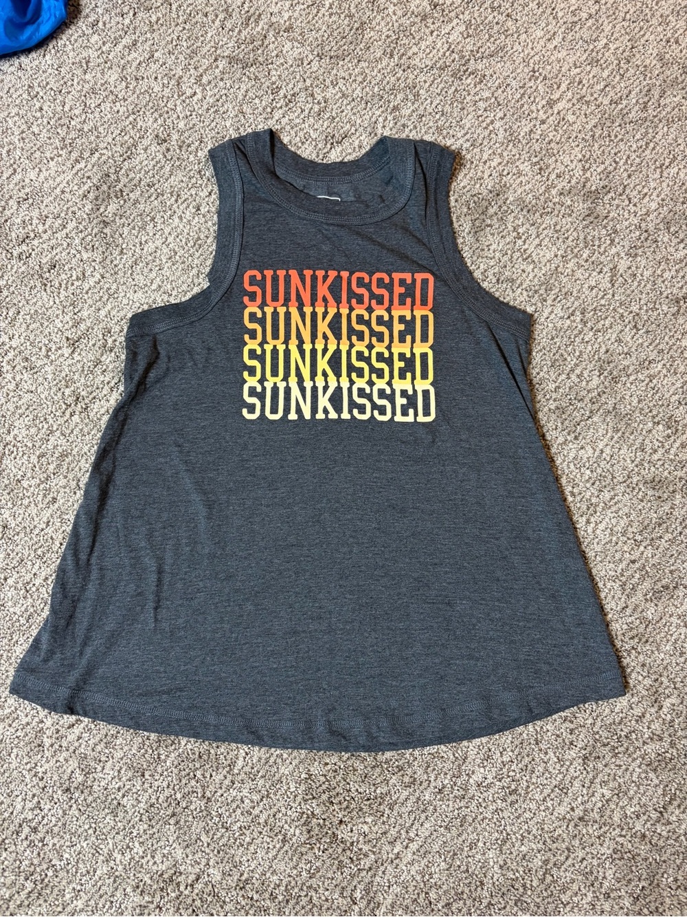 Modern Lux Charcoal Tank with Sunset Gradient Print